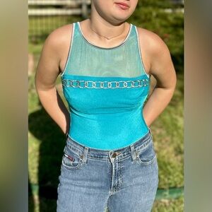 80s 90s Vintage Longitude One Piece Swimsuit